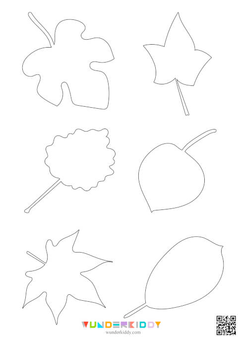 Leaf Template Printable Outlines for Kids Papercrafts