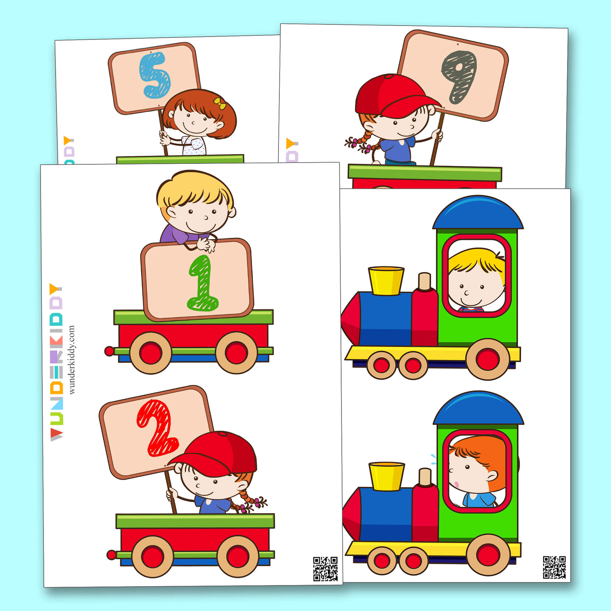 Math Worksheet for Learning Numbers The Train