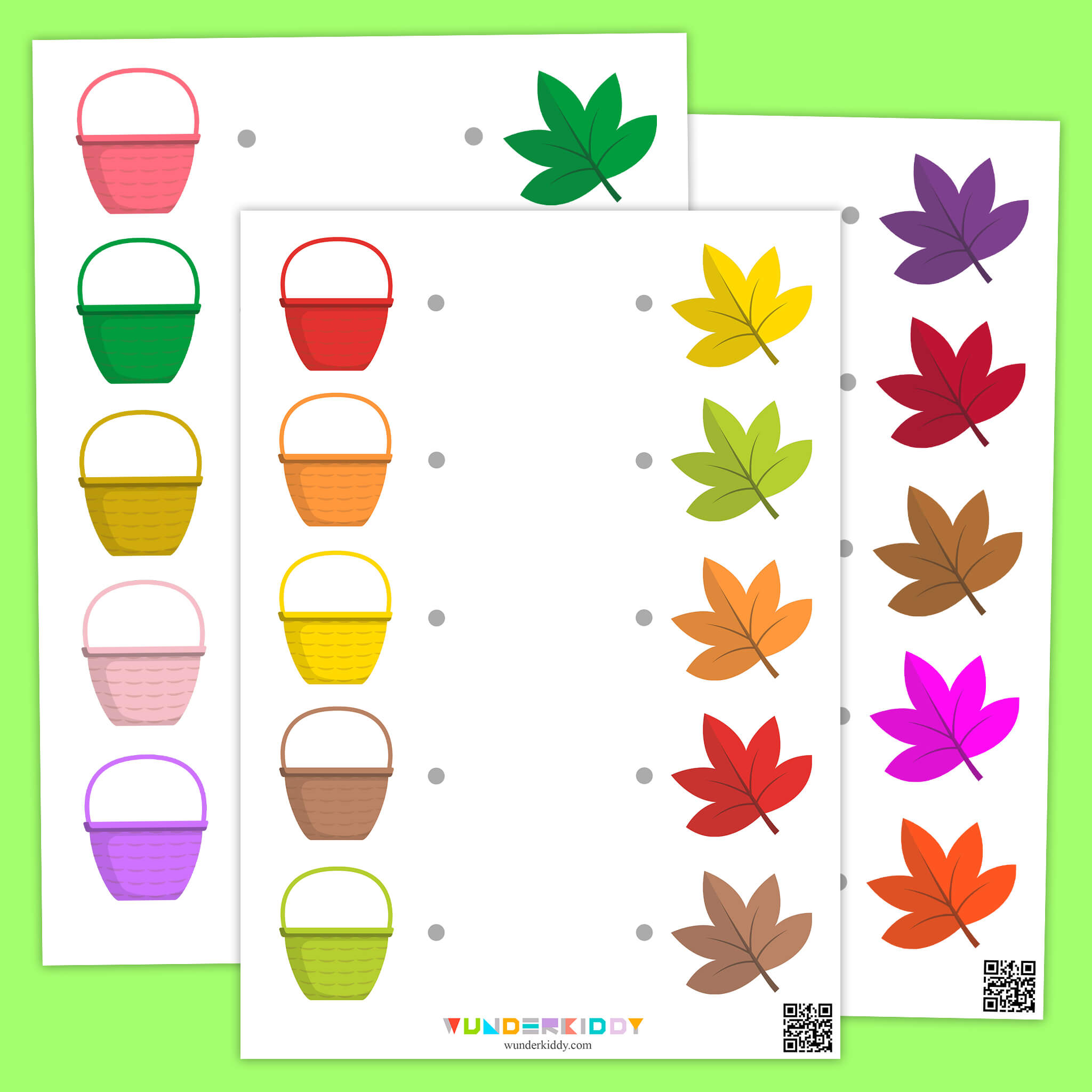 Autumn Leaves and Baskets Color Match