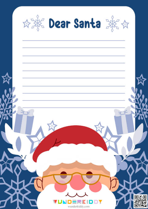 Free Printable Letter to Dear Santa Template for Kids