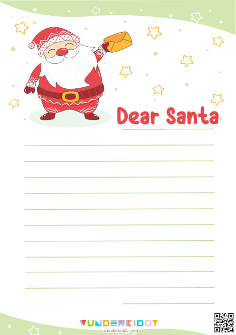 Free Printable Letter to Dear Santa Template for Kids