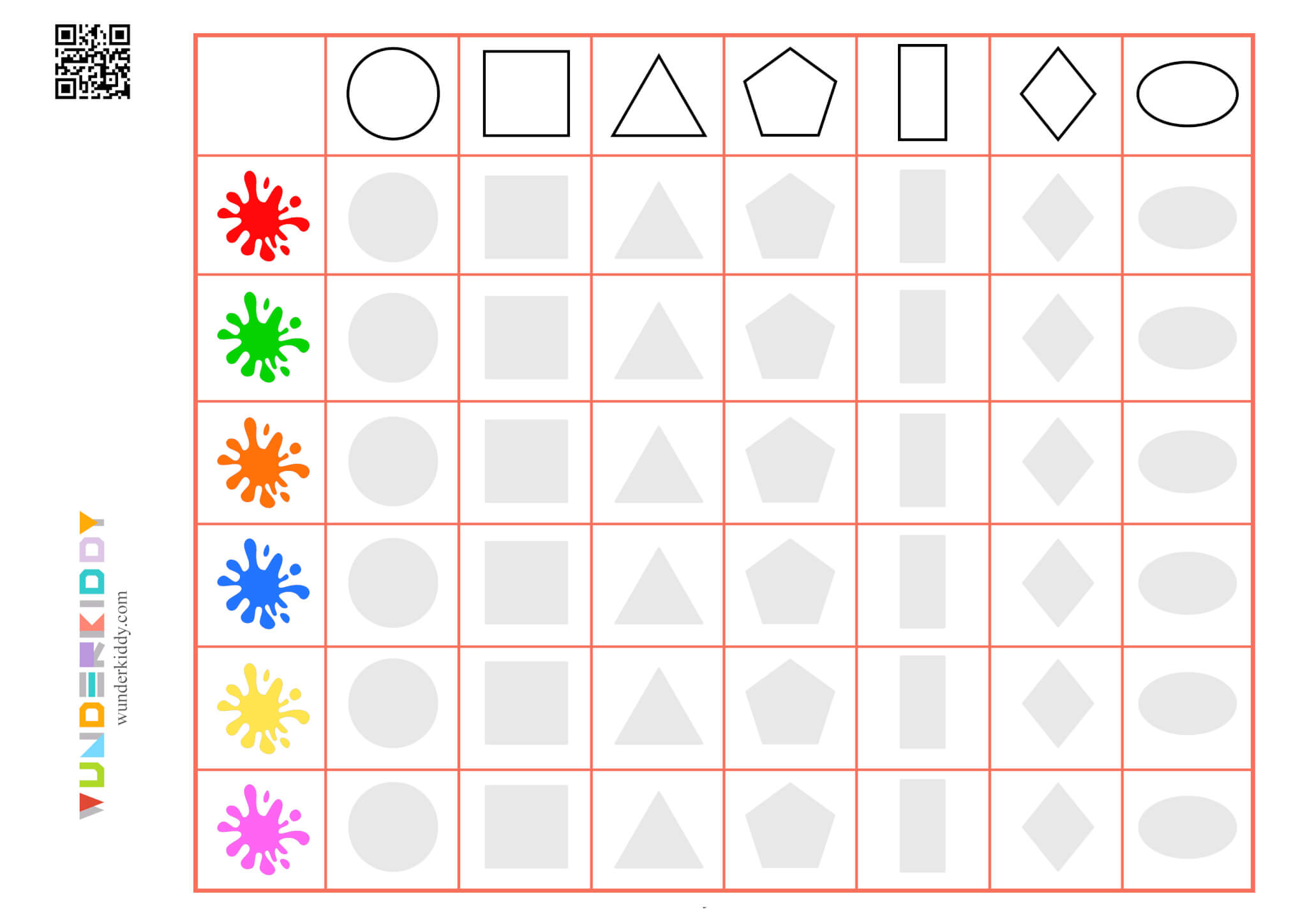 Logic Tables to Learn Shapes and Colors in Kindergarten - Image 2