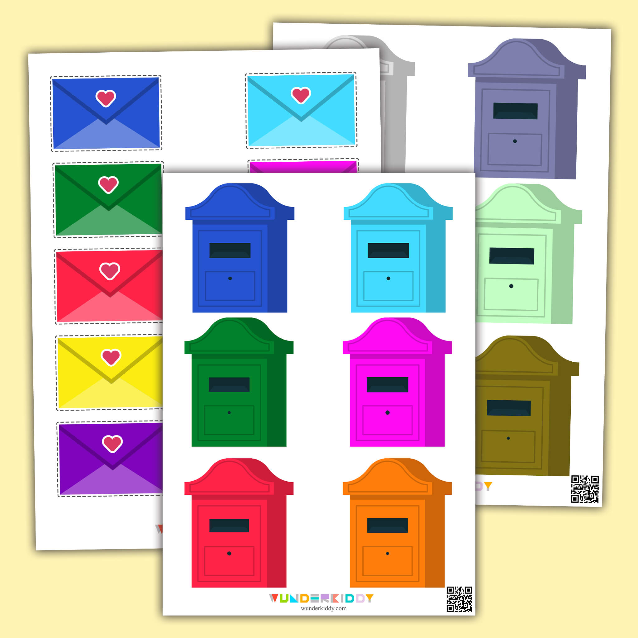 Mailbox Color Sorting Worksheet