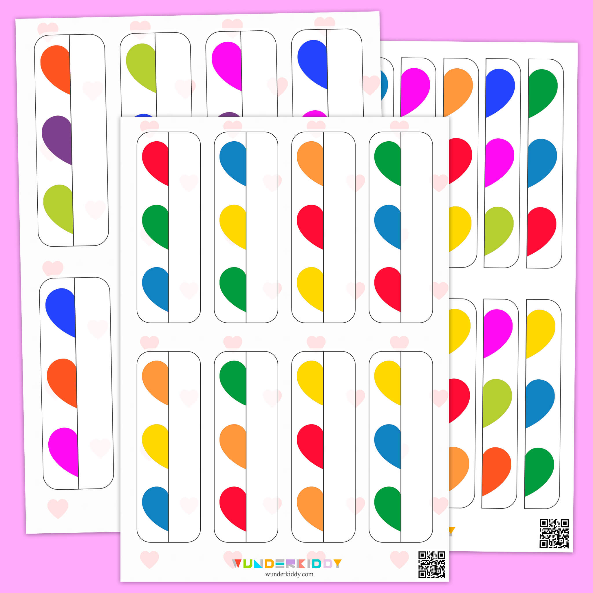 Розвивальне завдання «Половинки сердечок»