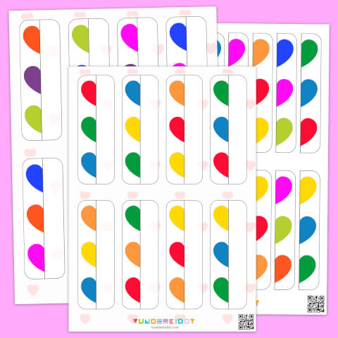 Розвивальне завдання «Половинки сердечок» - Зображення 2