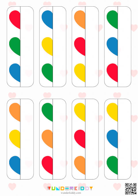 Розвивальне завдання «Половинки сердечок» - Зображення 3