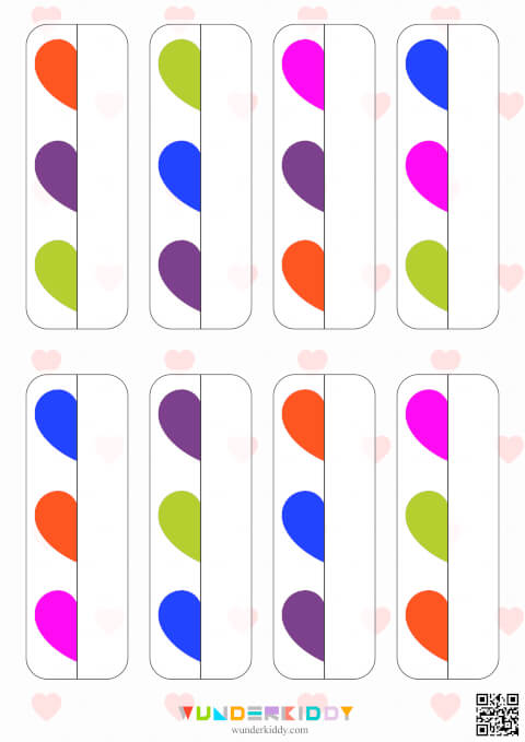 Розвивальне завдання «Половинки сердечок» - Зображення 4