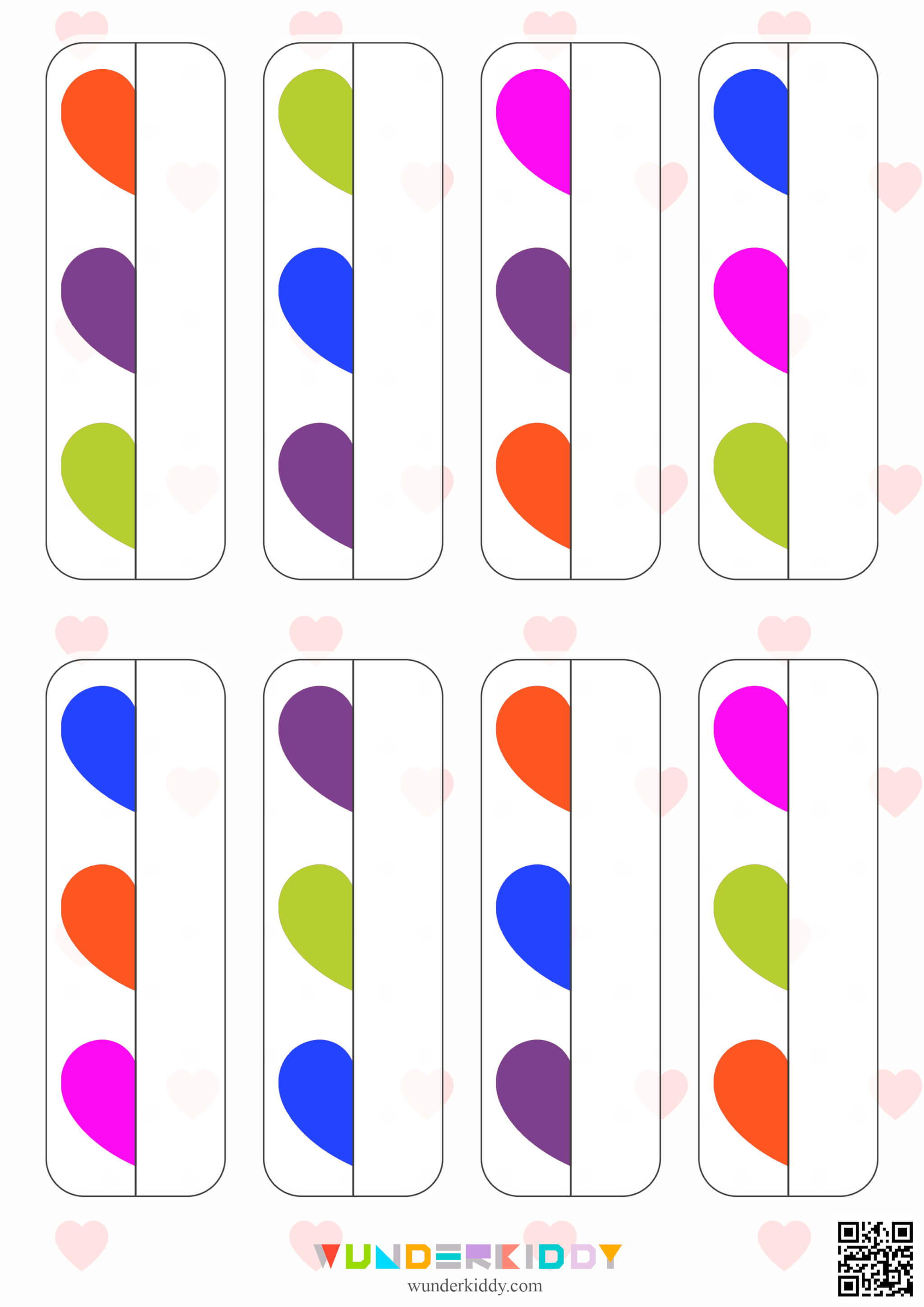 Розвивальне завдання «Половинки сердечок» - Зображення 3