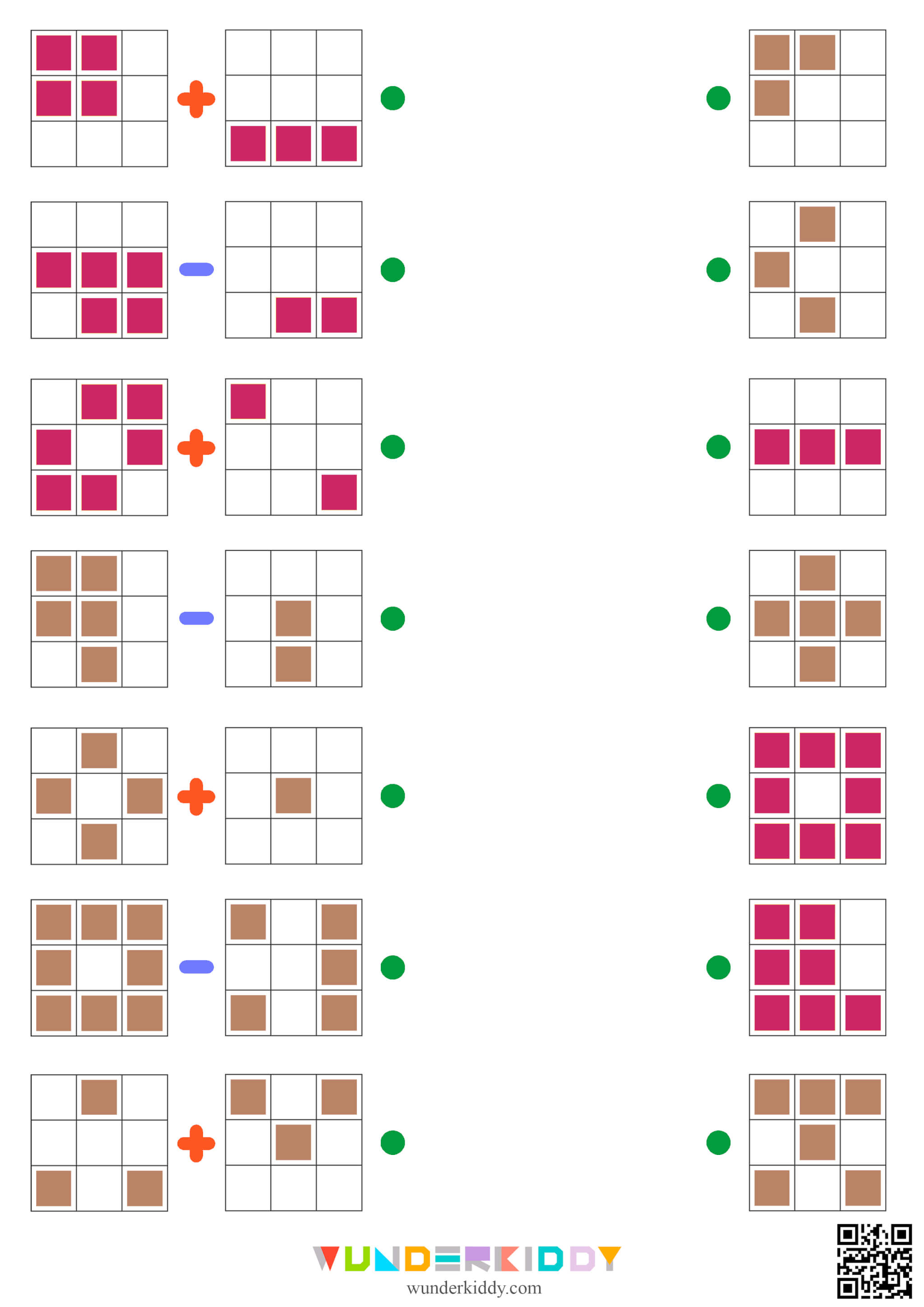 Math Blocks Logic Puzzle Worksheet - Image 4