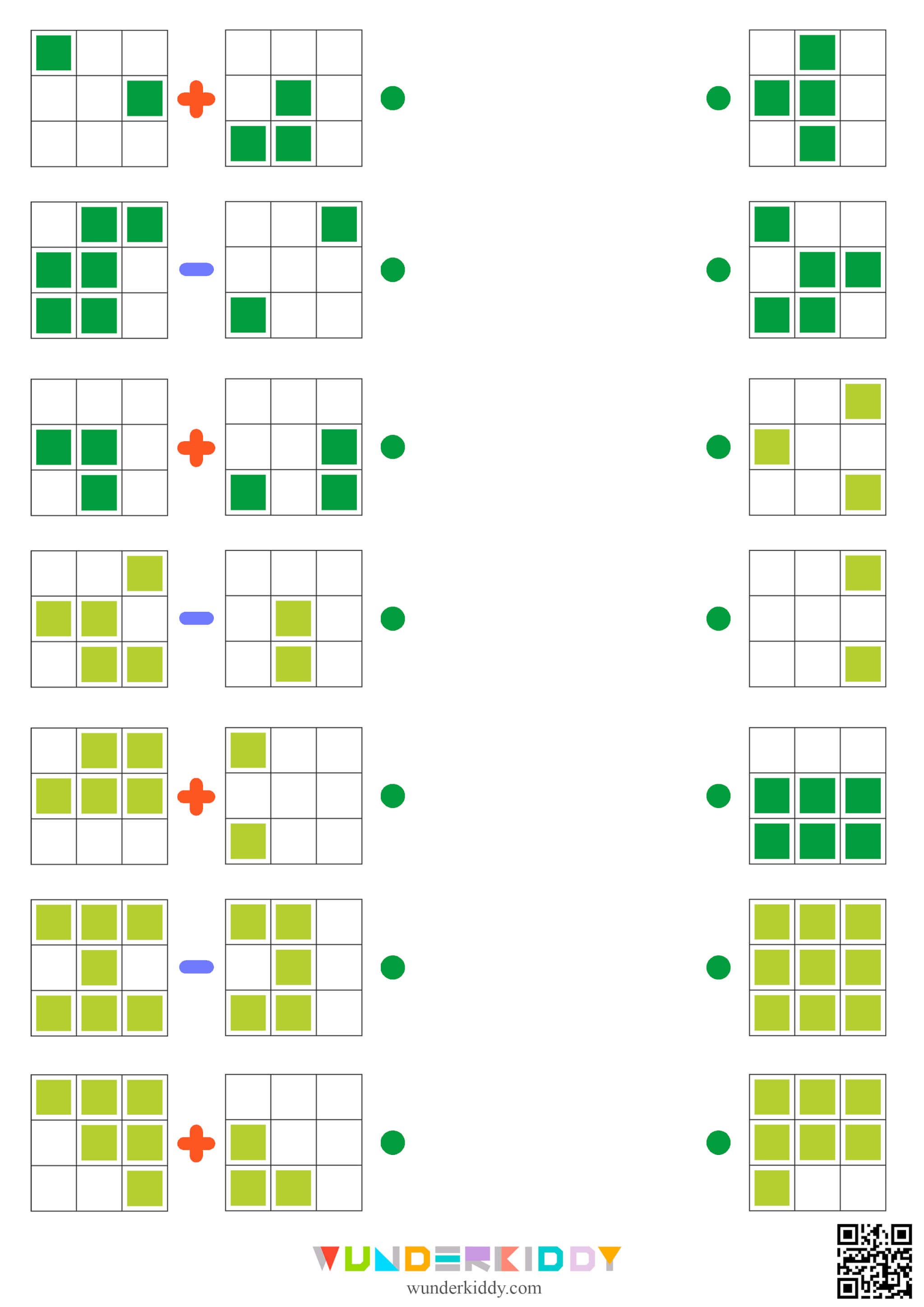 Math Blocks Logic Puzzle Worksheet - Image 5