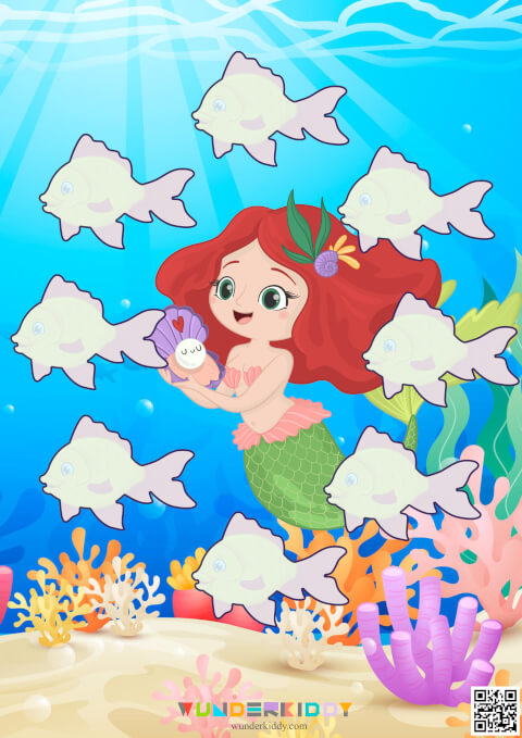 Mermaid and Fish Match Activity - Image 2