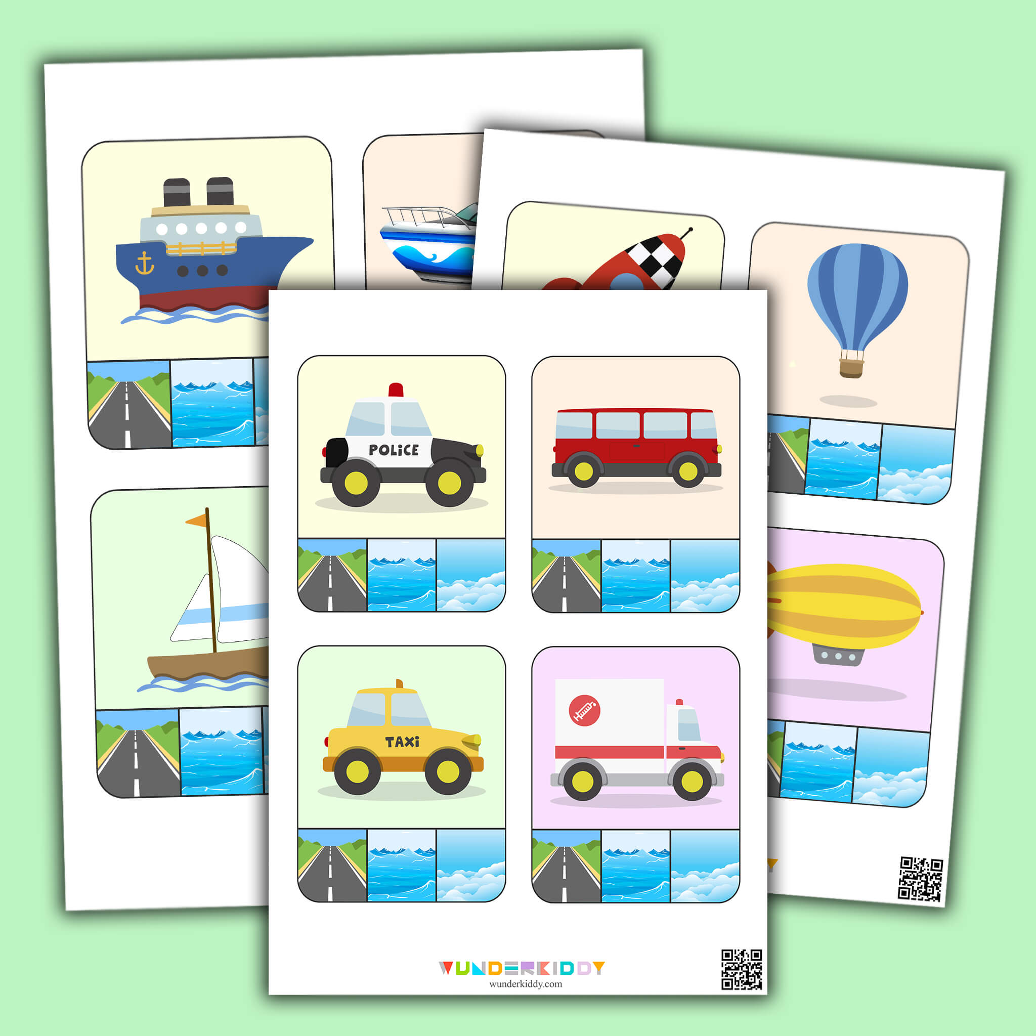 Printable Modes Of Transportation Kindergarten Activity