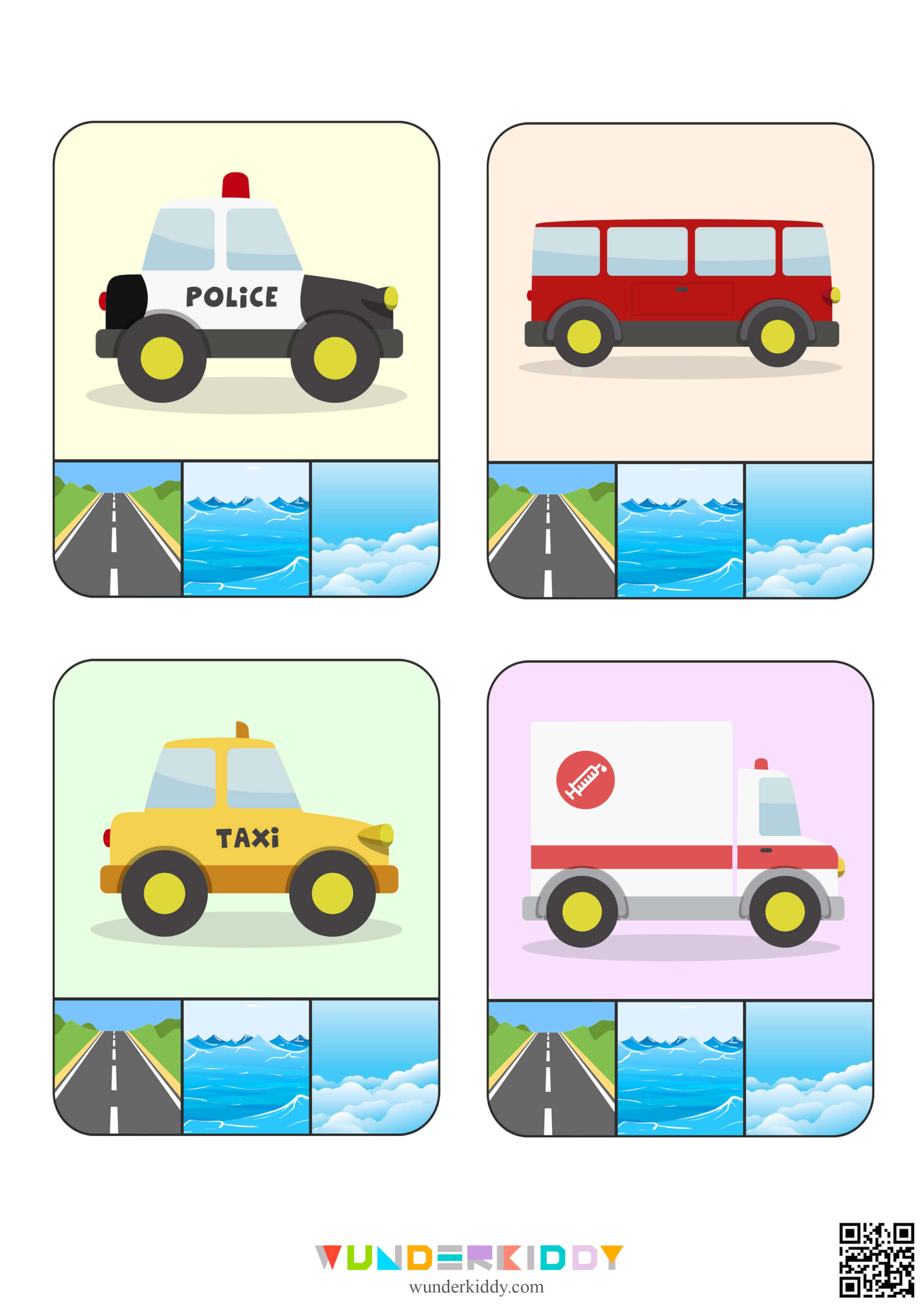Transportation Match Up Worksheet - Image 2