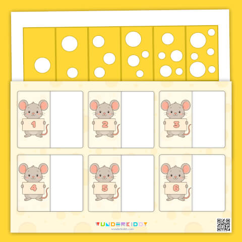 Fiches de comptage pour la maternelle – Souris et Fromage - Image 2