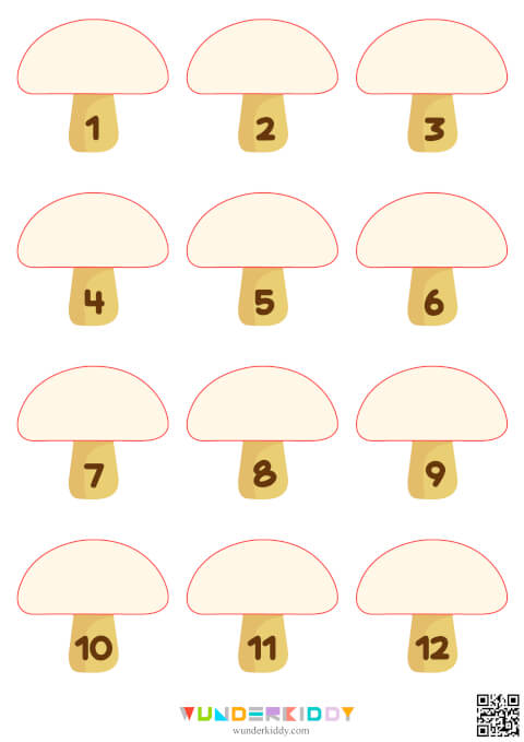 Worksheet «Mushroom Counting» for Kids - Image 2