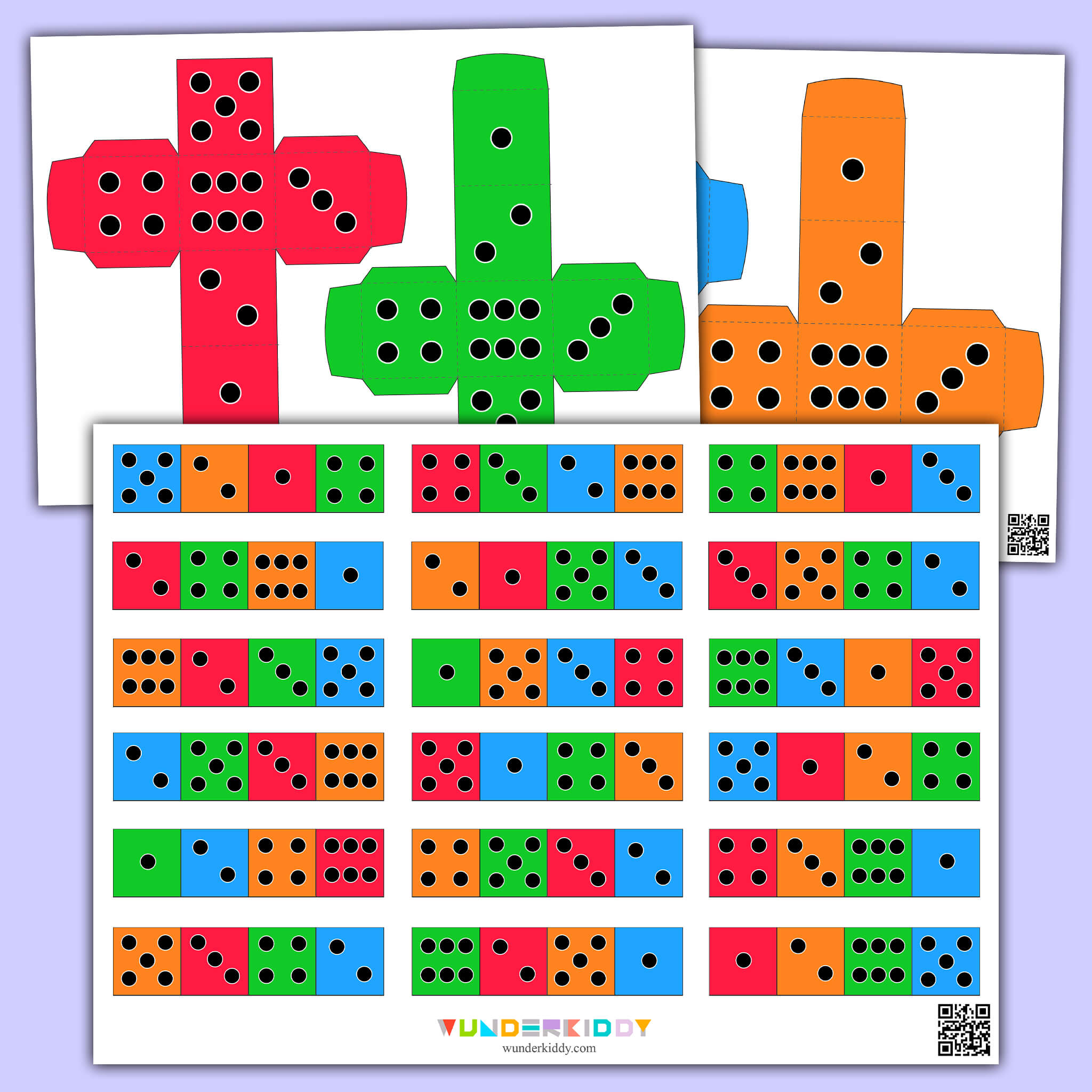Развивающая игра «Цветные кубики»