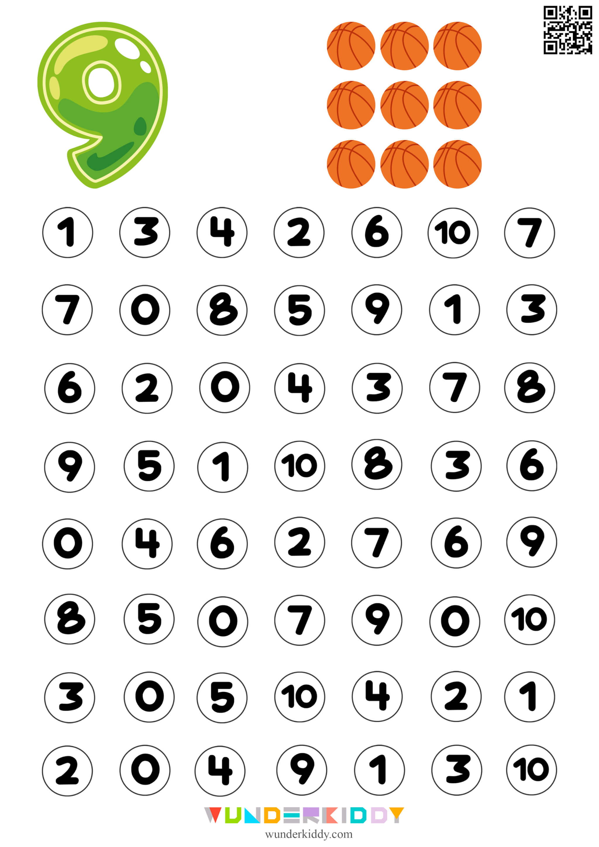 Math Number Recognition Worksheet - Image 10