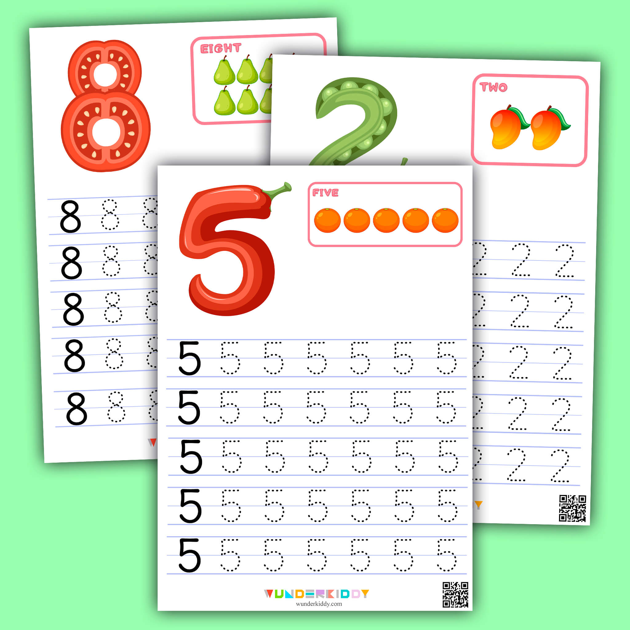 Printable Number Tracing Worksheets PDF For Kindergarten