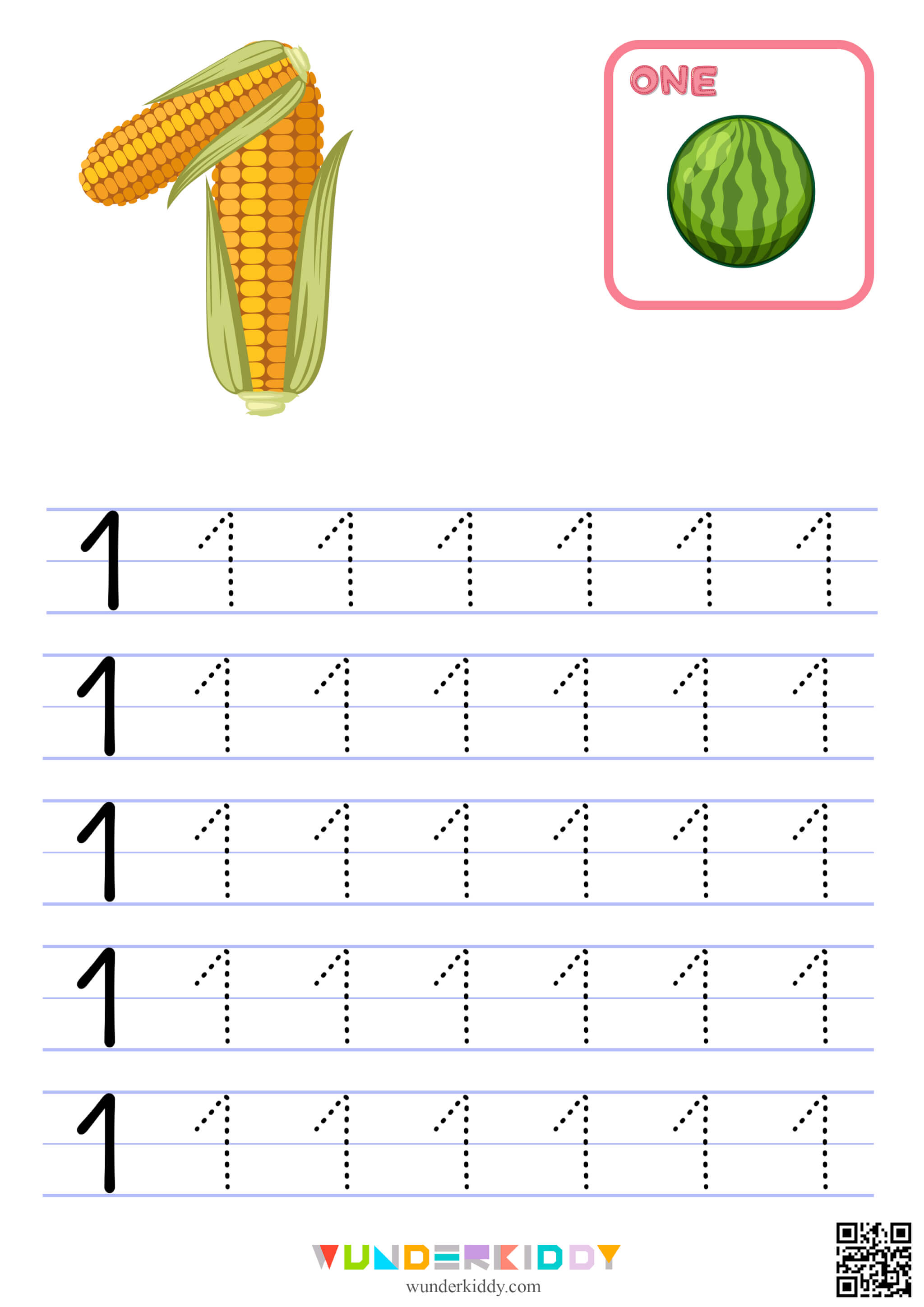 Number Tracing Worksheet - Image 2