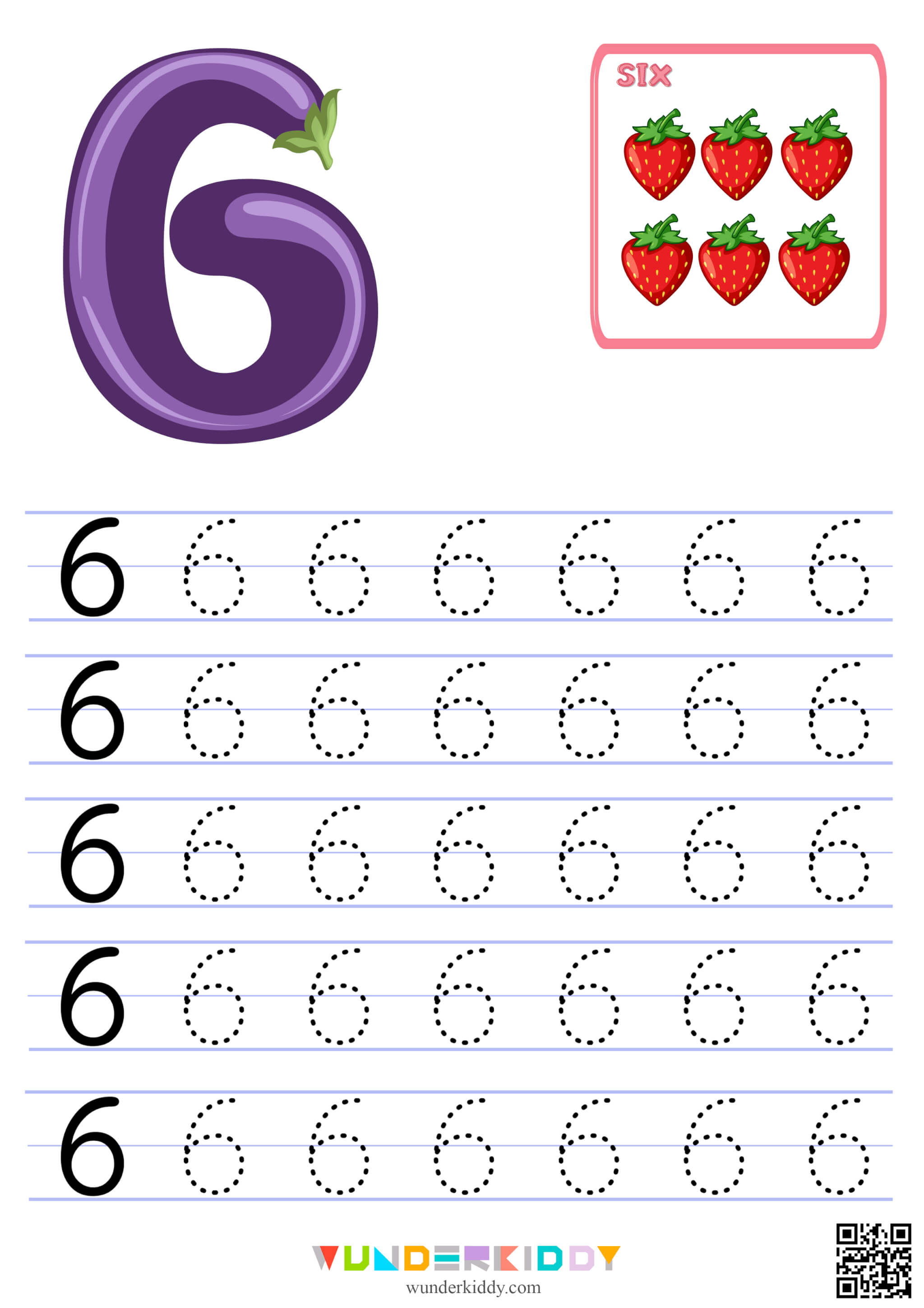 Number Tracing Worksheet - Image 7