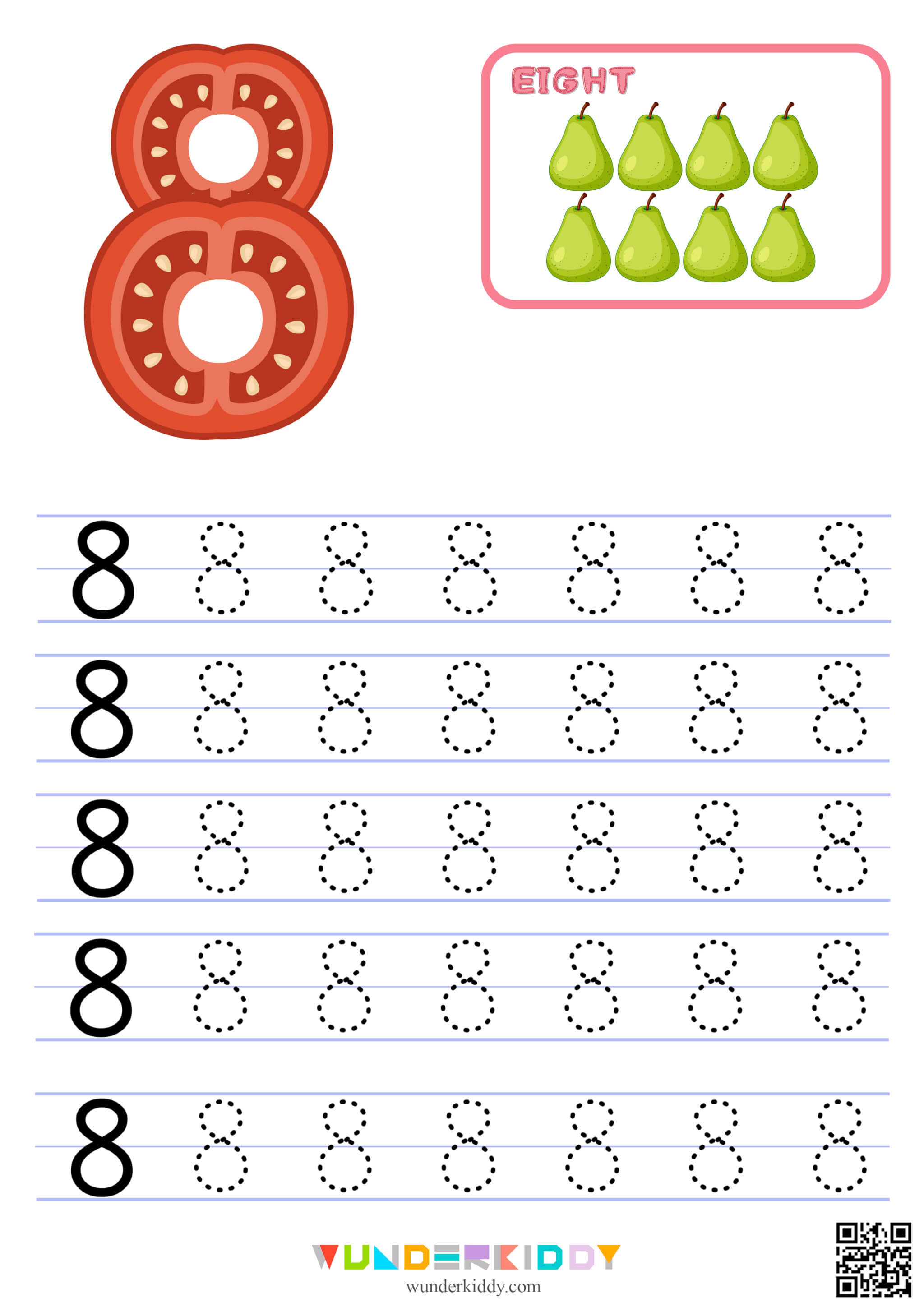 Number Tracing Worksheet - Image 9