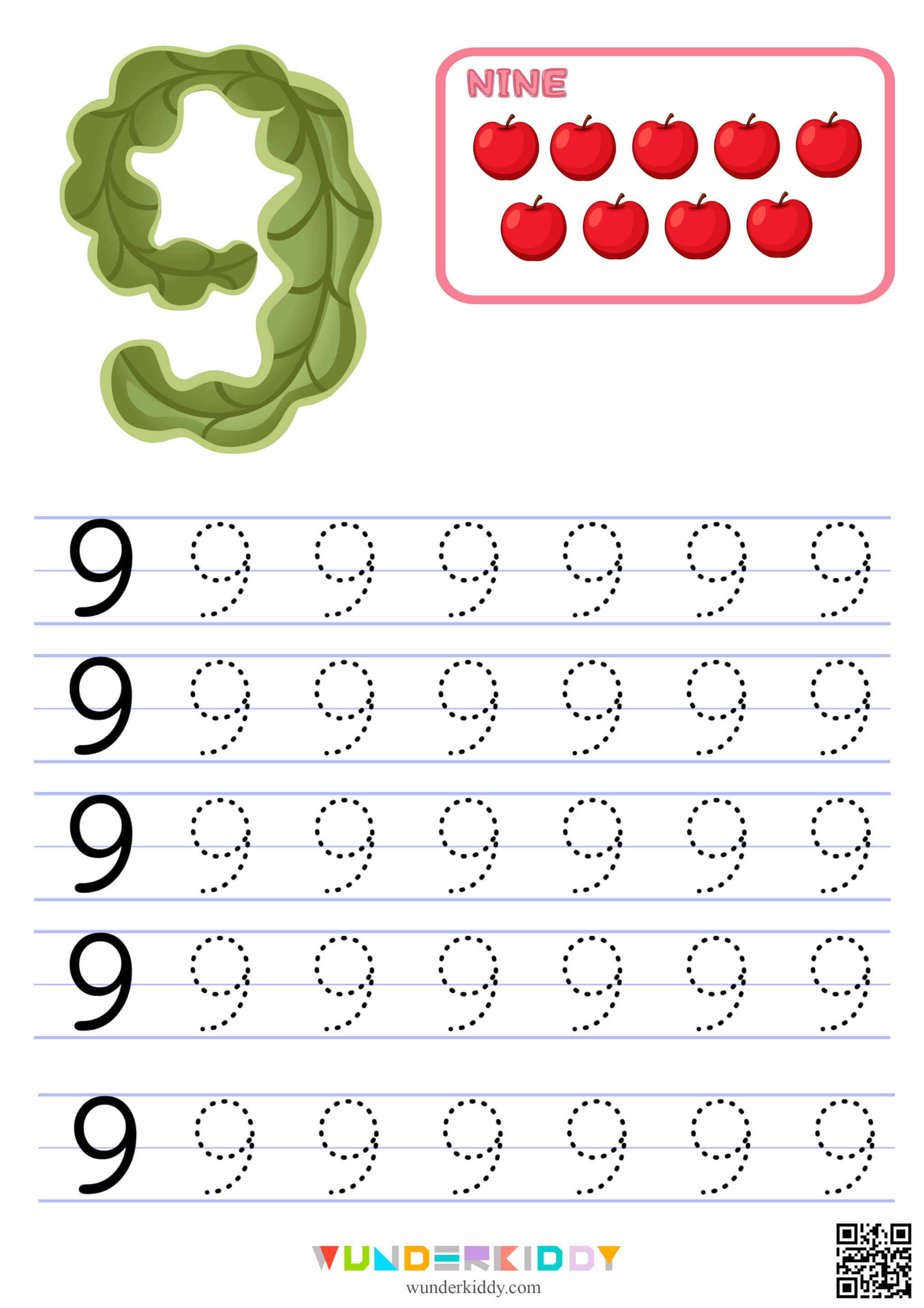 Number Tracing Worksheet - Image 10
