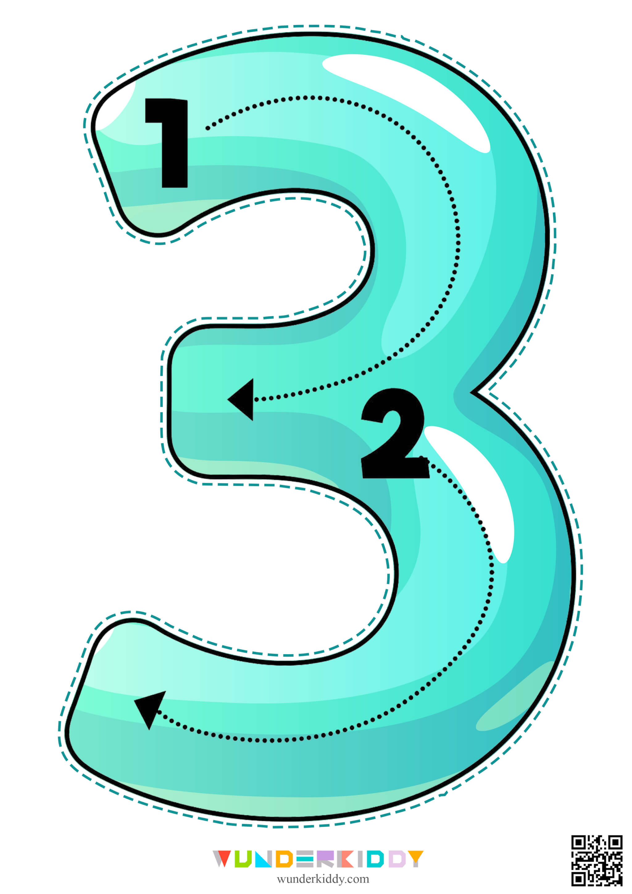 Cutting And Tracing Templates Numbers 1 10 To Practice Writing Skills