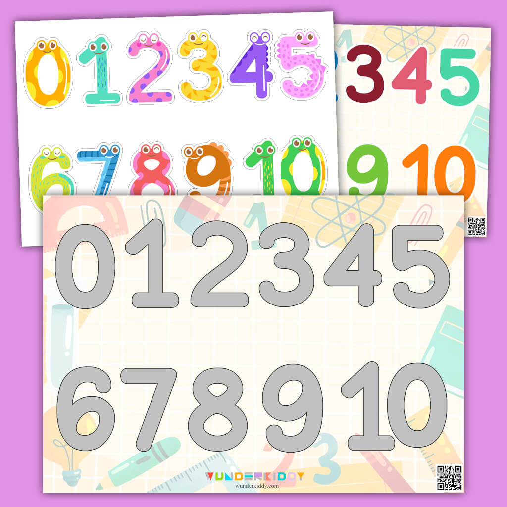 Printable Numbers Matching Pre-k Learning Montessori Activity