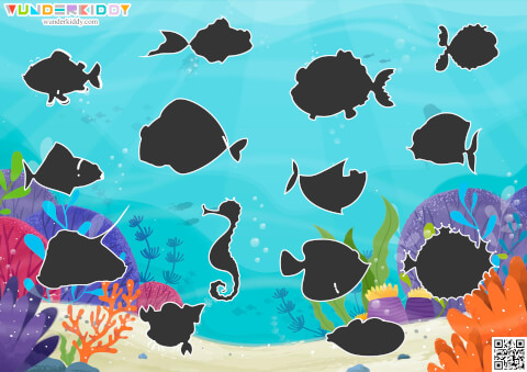 Ocean Animals Shadow Matching Activity - Image 2