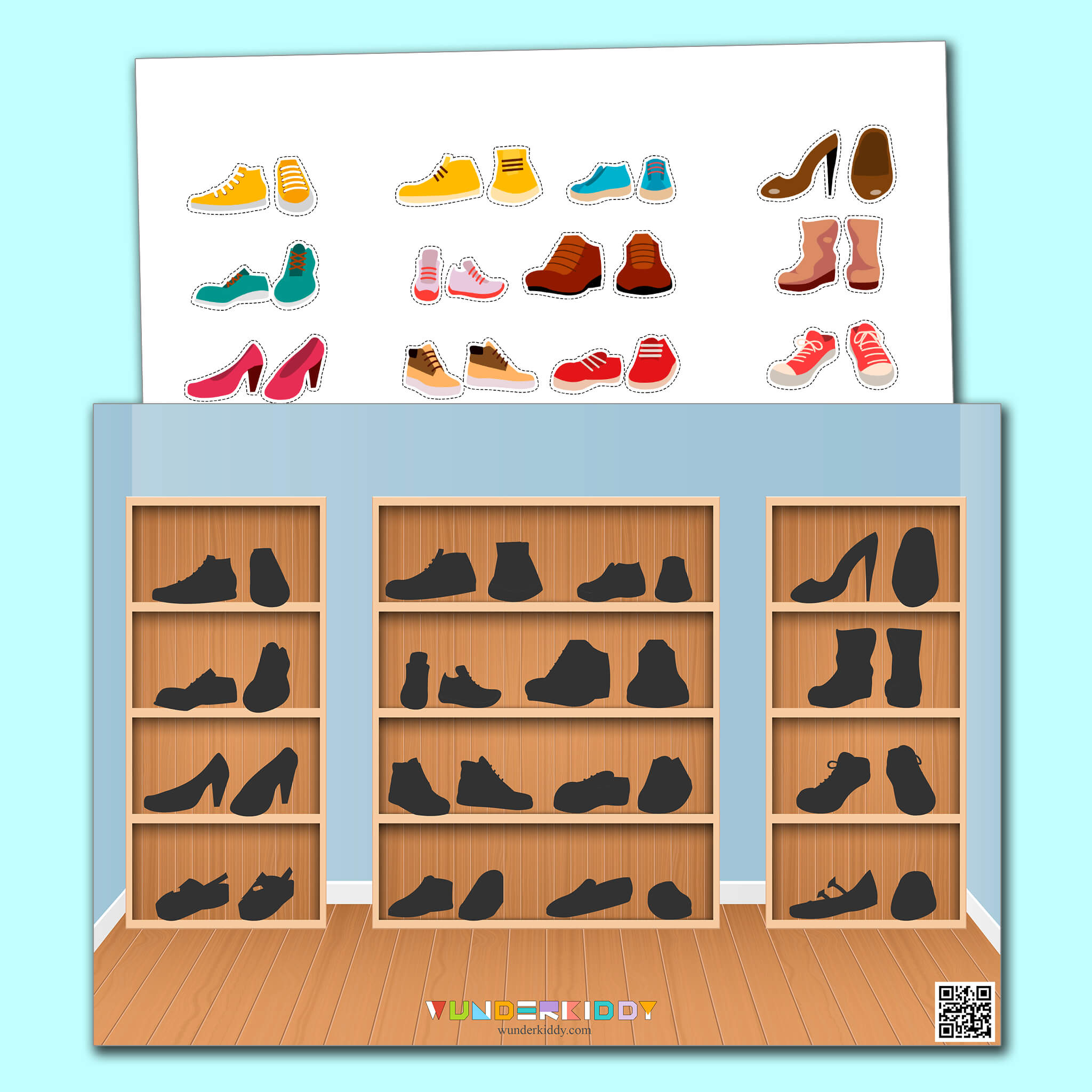 Activity sheet «Organize shoes»