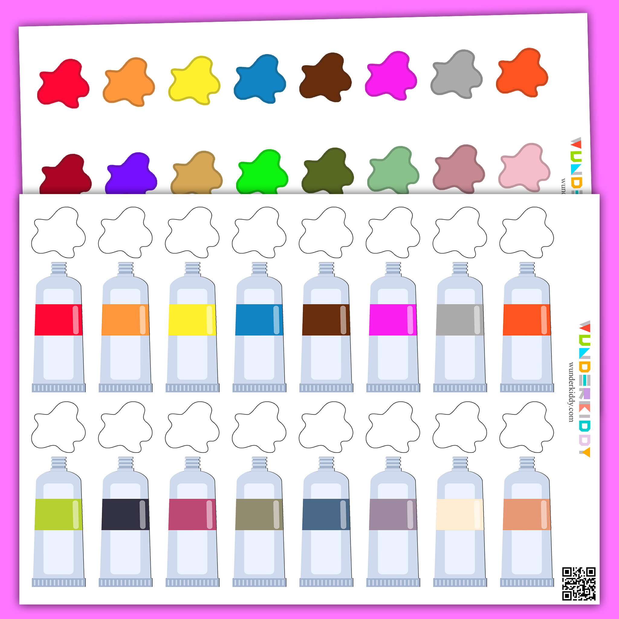 Paints Color Matching Worksheet