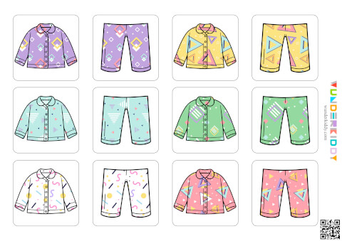 Pajama Pattern Matching Cards - Image 2