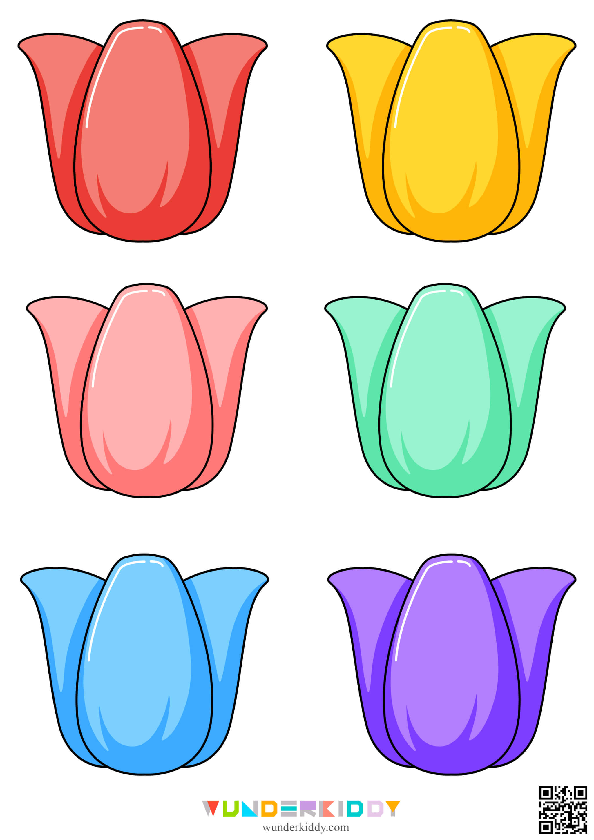 Шаблони «Тюльпани» для вирізання - Зображення 4