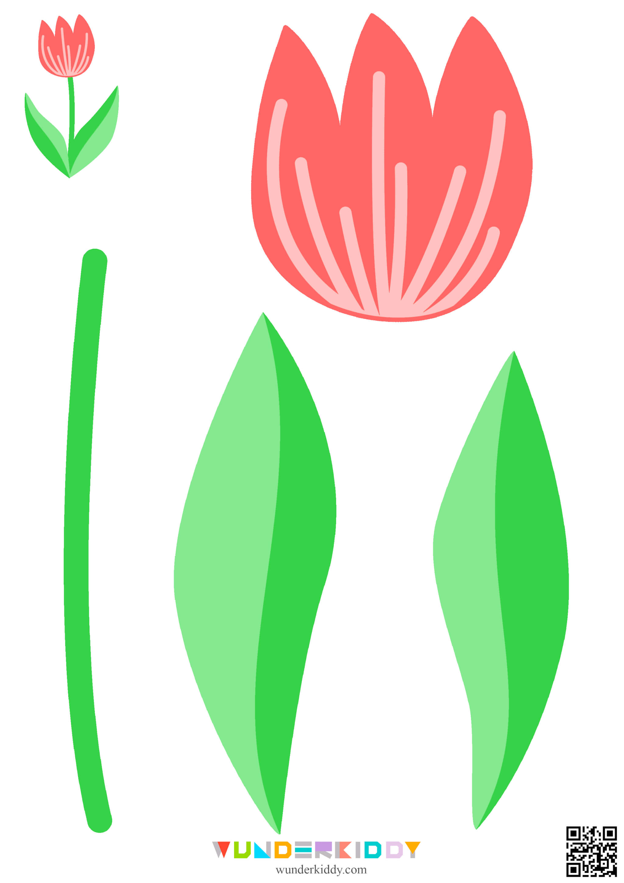 Шаблони «Тюльпани» для вирізання - Зображення 7