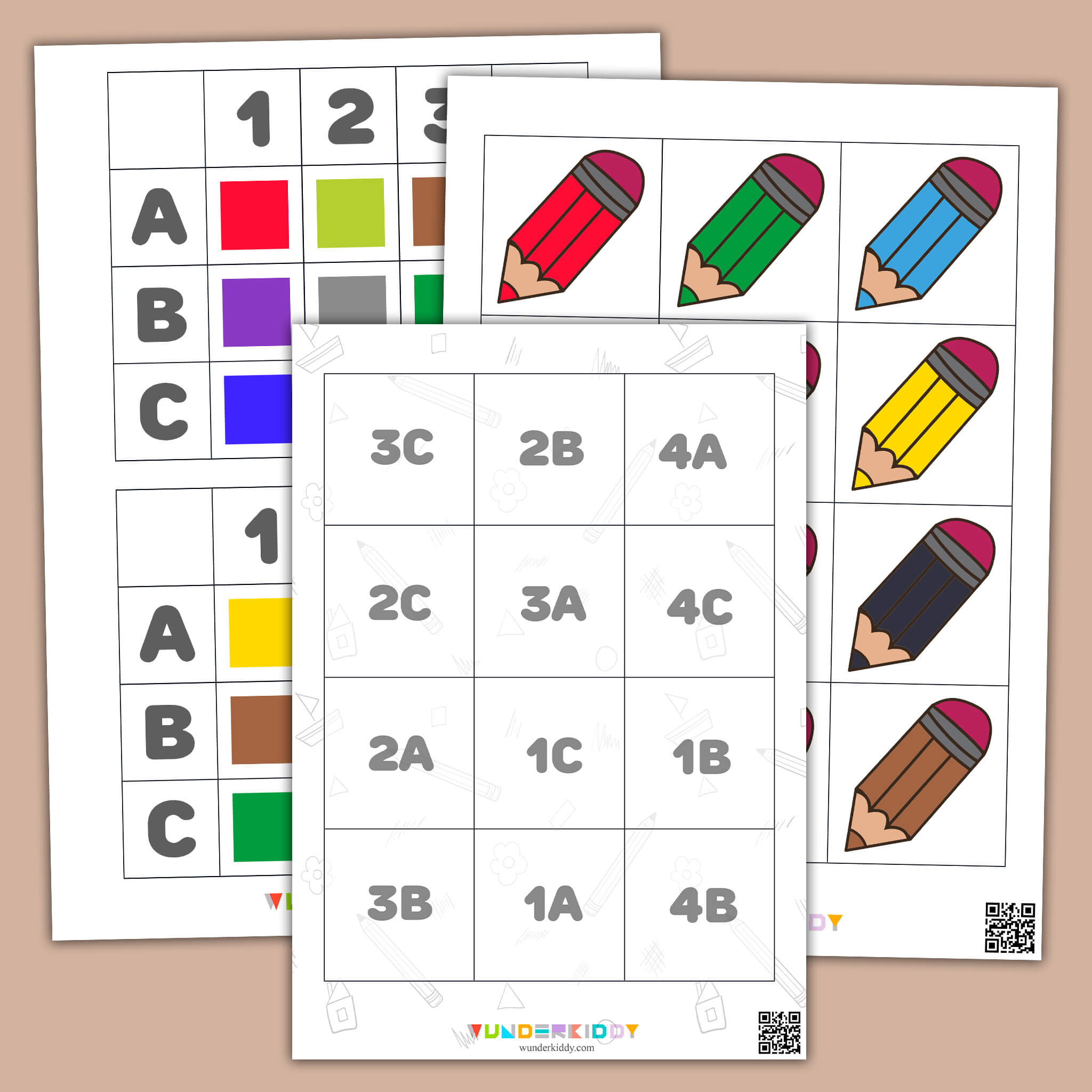 Pencil Color Grid Game