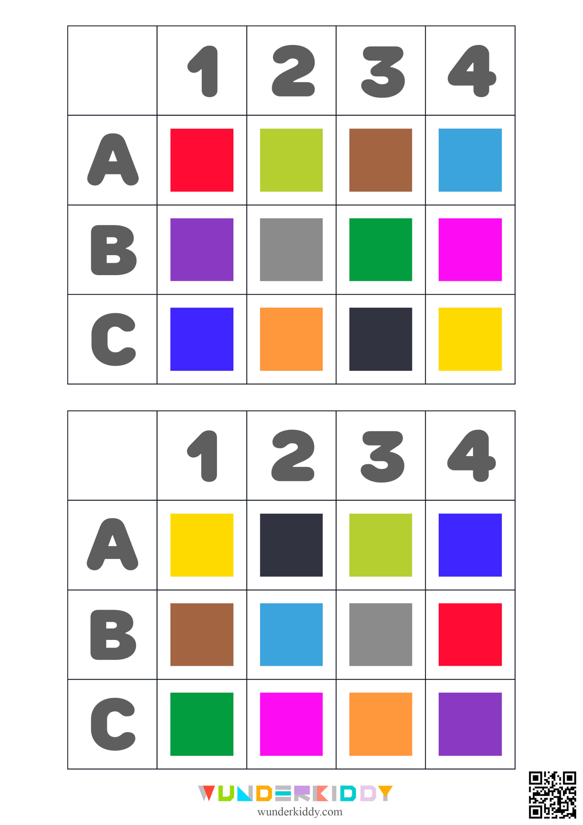 Jeu de couleurs sur grille – Crayons - Image 4