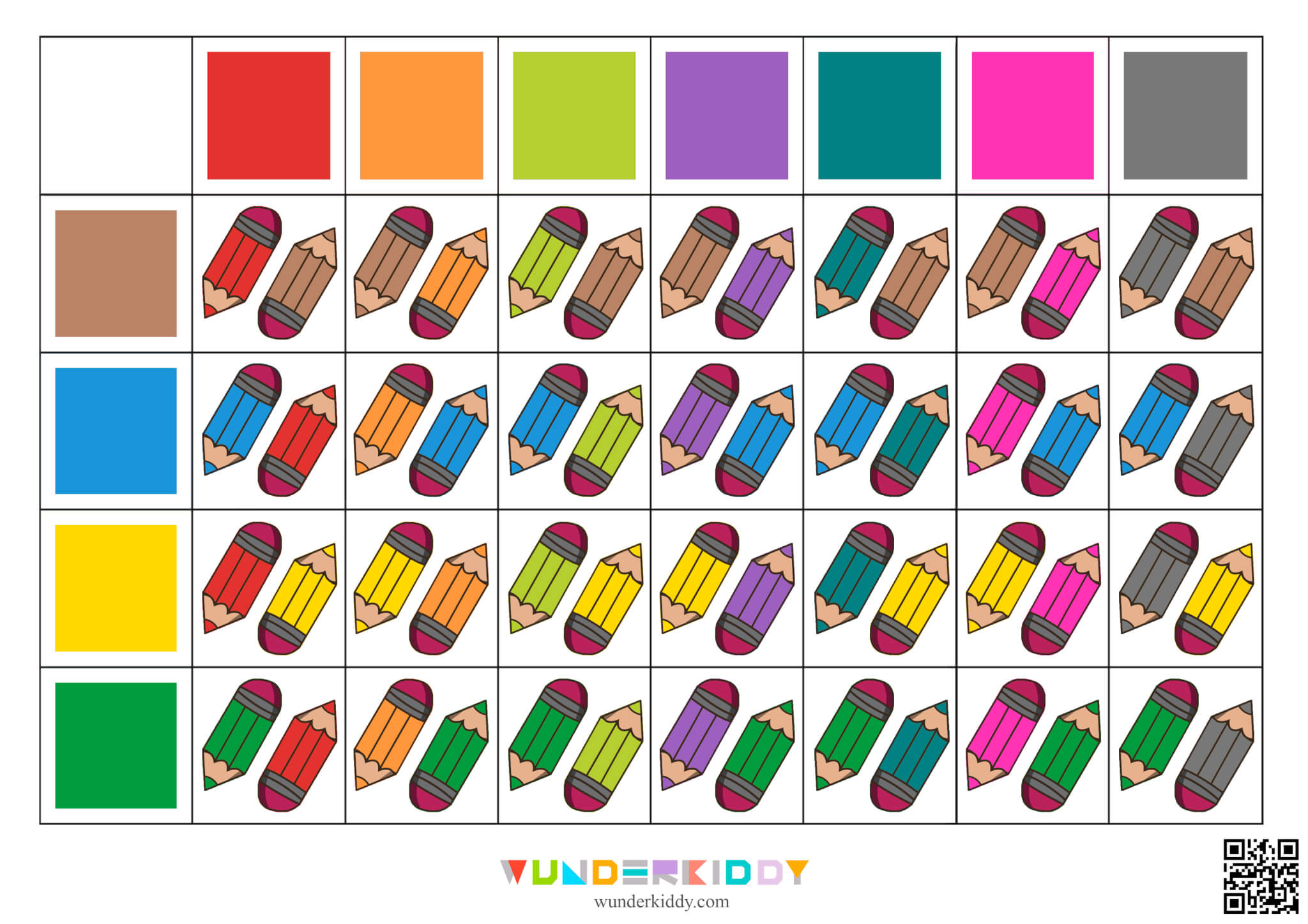 Pencil Color Match Activity - Image 3