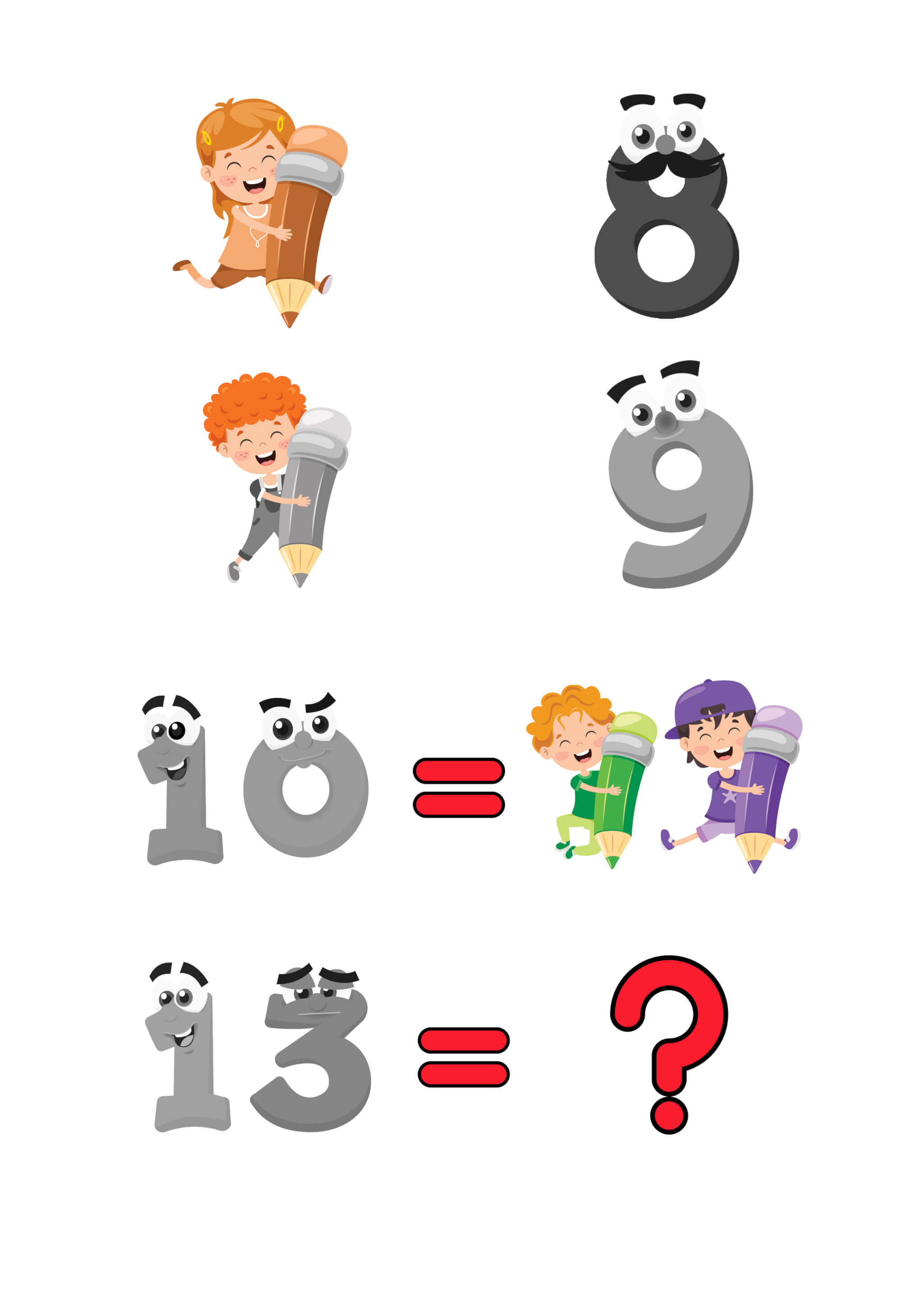 Activity sheet «Pencils and numbers»