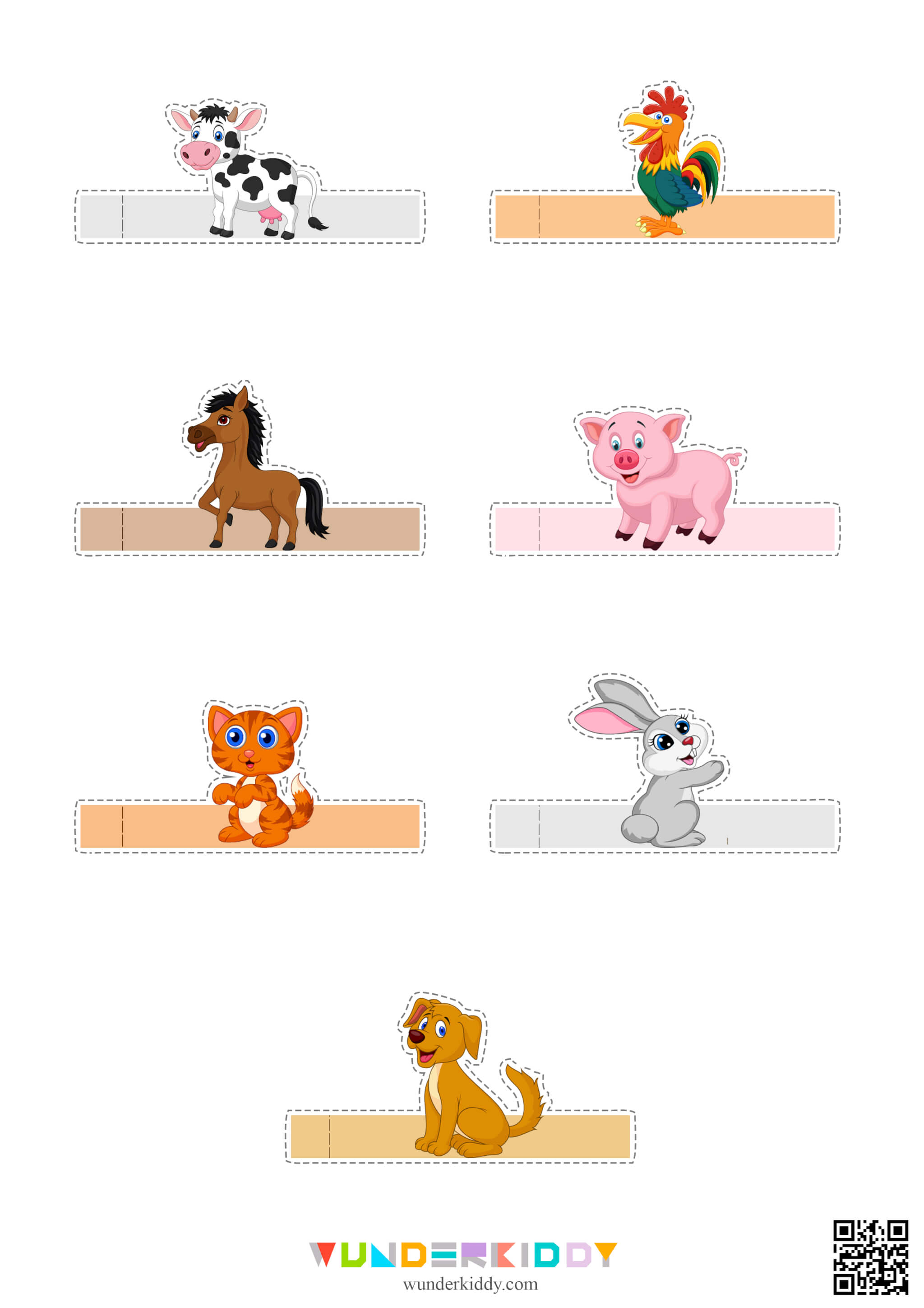 Pets Animal Finger Puppet Templates Domestic Animals - Image 2