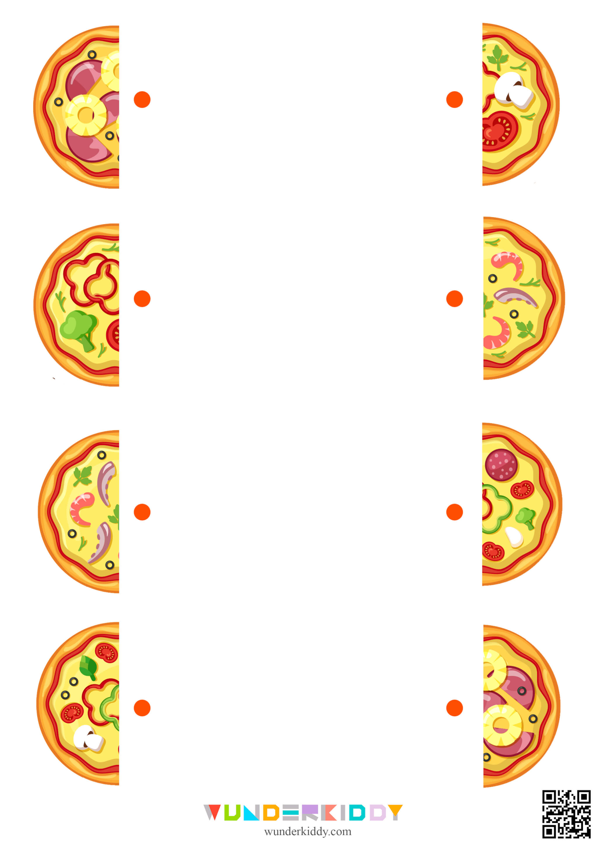 Дидактическая игра «Соедини половинки пиццы» - Изображение 3