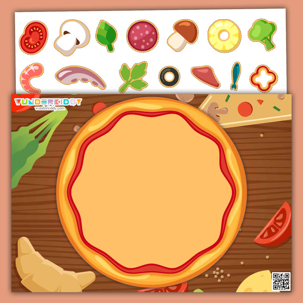 Pizza Making Fine Motor Printable Activity For Kids