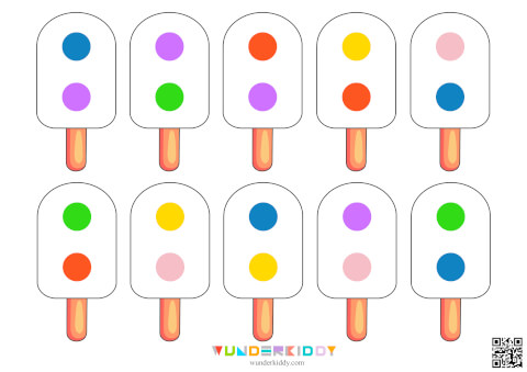 Summer Popsicle Two-Color Sorting Activity - Image 4