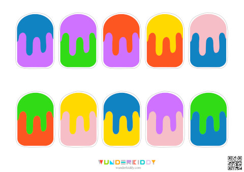 Summer Popsicle Two-Color Sorting Activity - Image 5