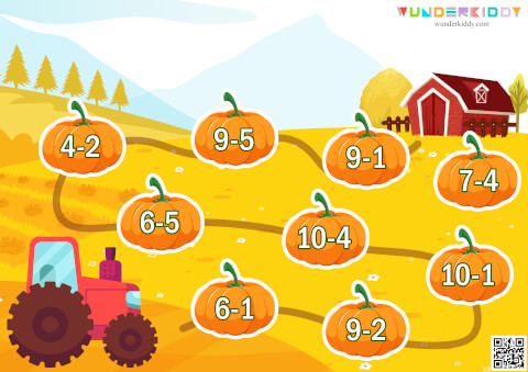 Pumpkin Addition to 10 Worksheet - Image 3