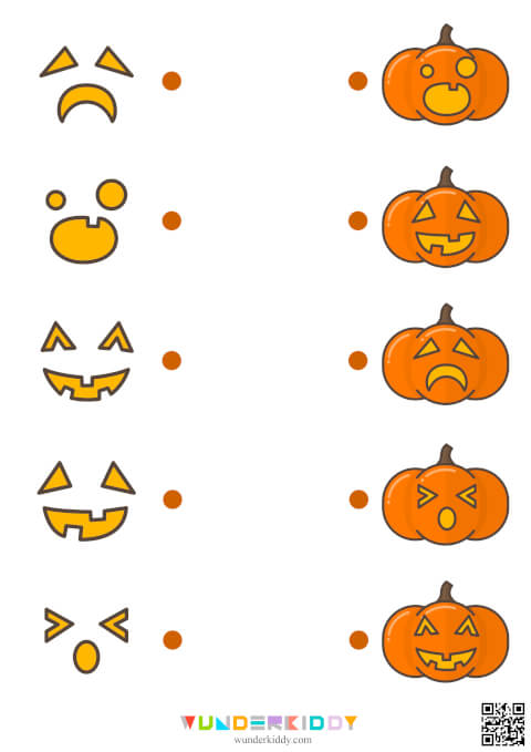 Halloween Pumpkin Emotion Matching - Image 2