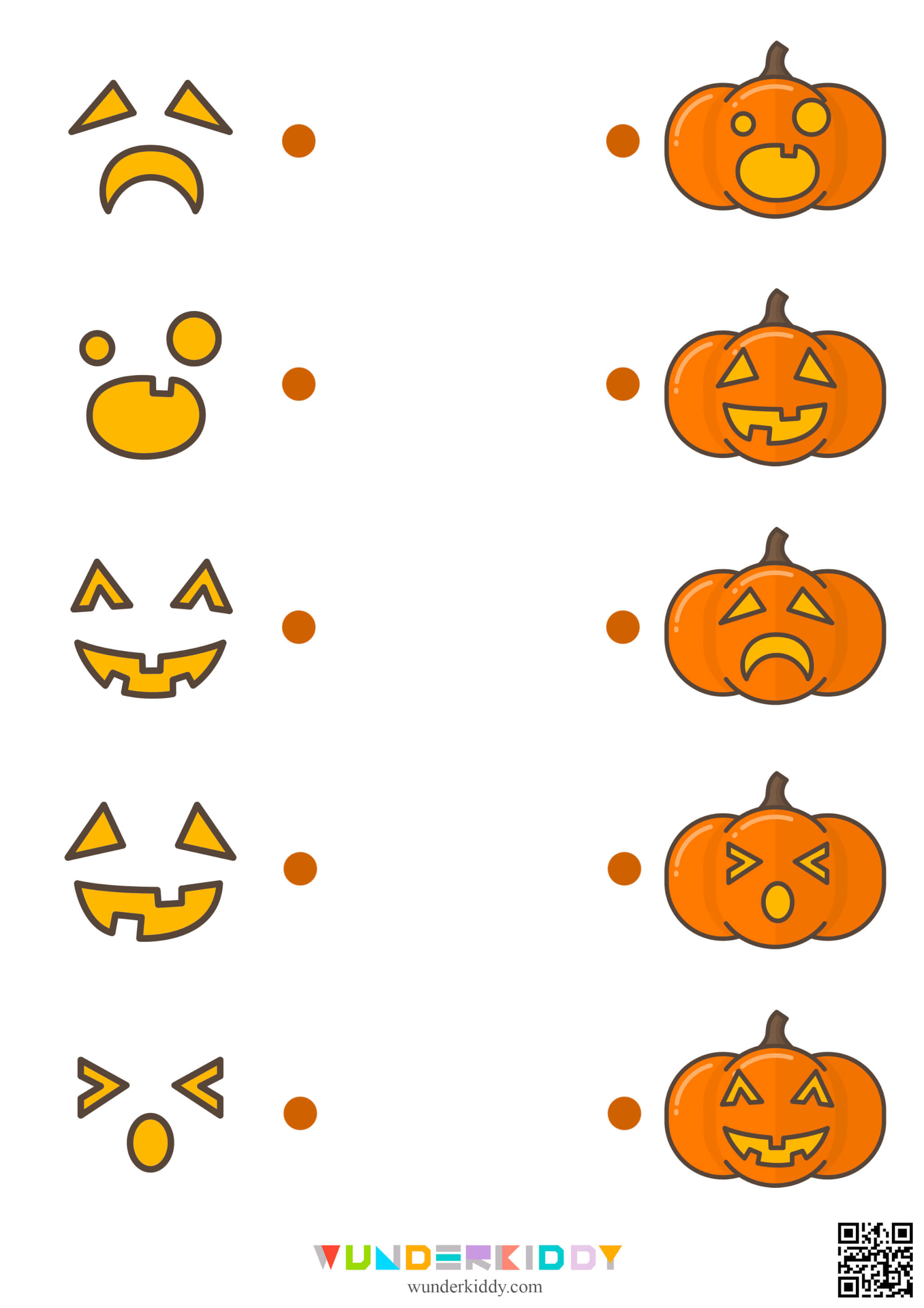 Jeu d'association d’Halloween – Émotions de citrouilles - Image 2