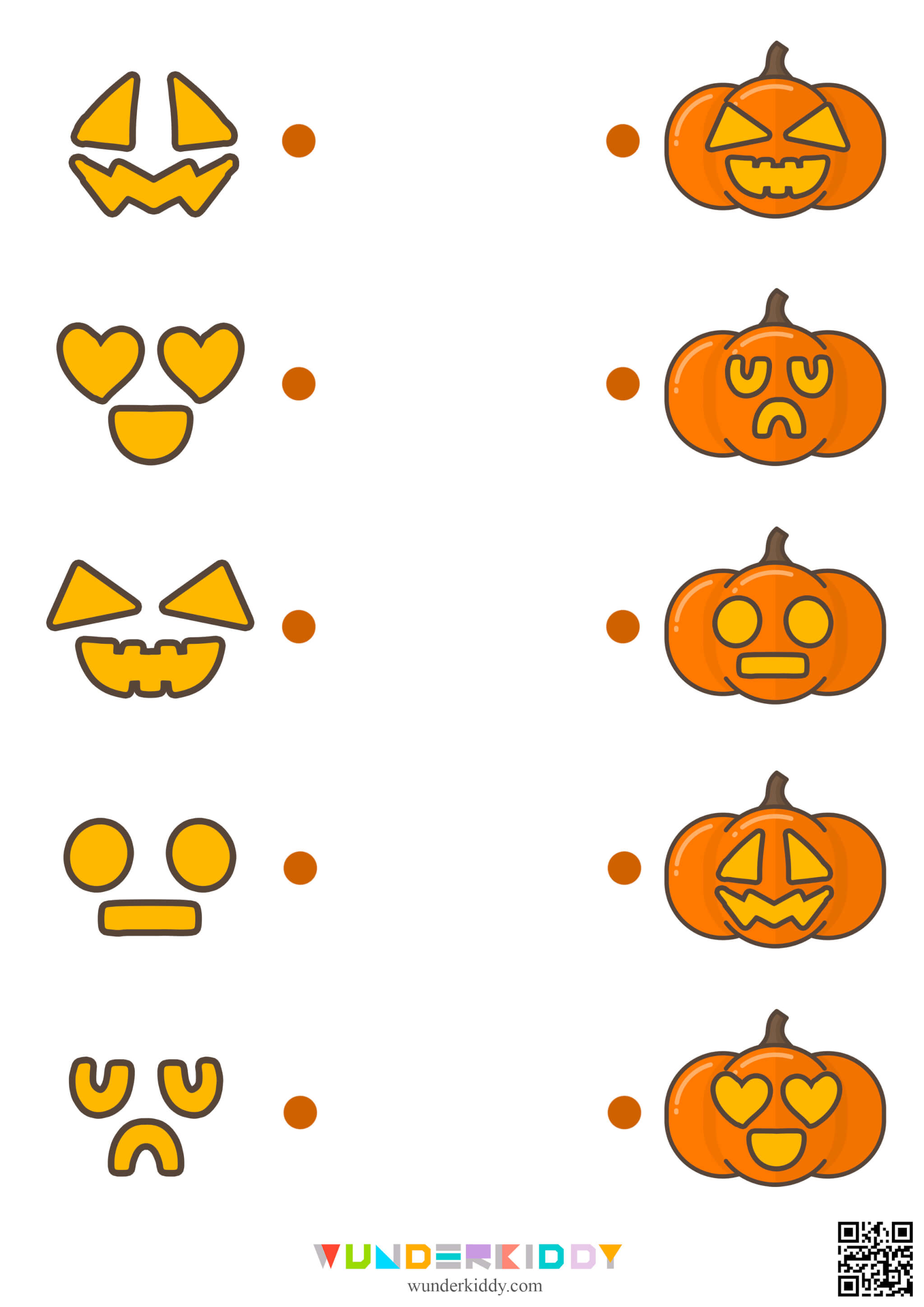 Jeu d'association d’Halloween – Émotions de citrouilles - Image 3