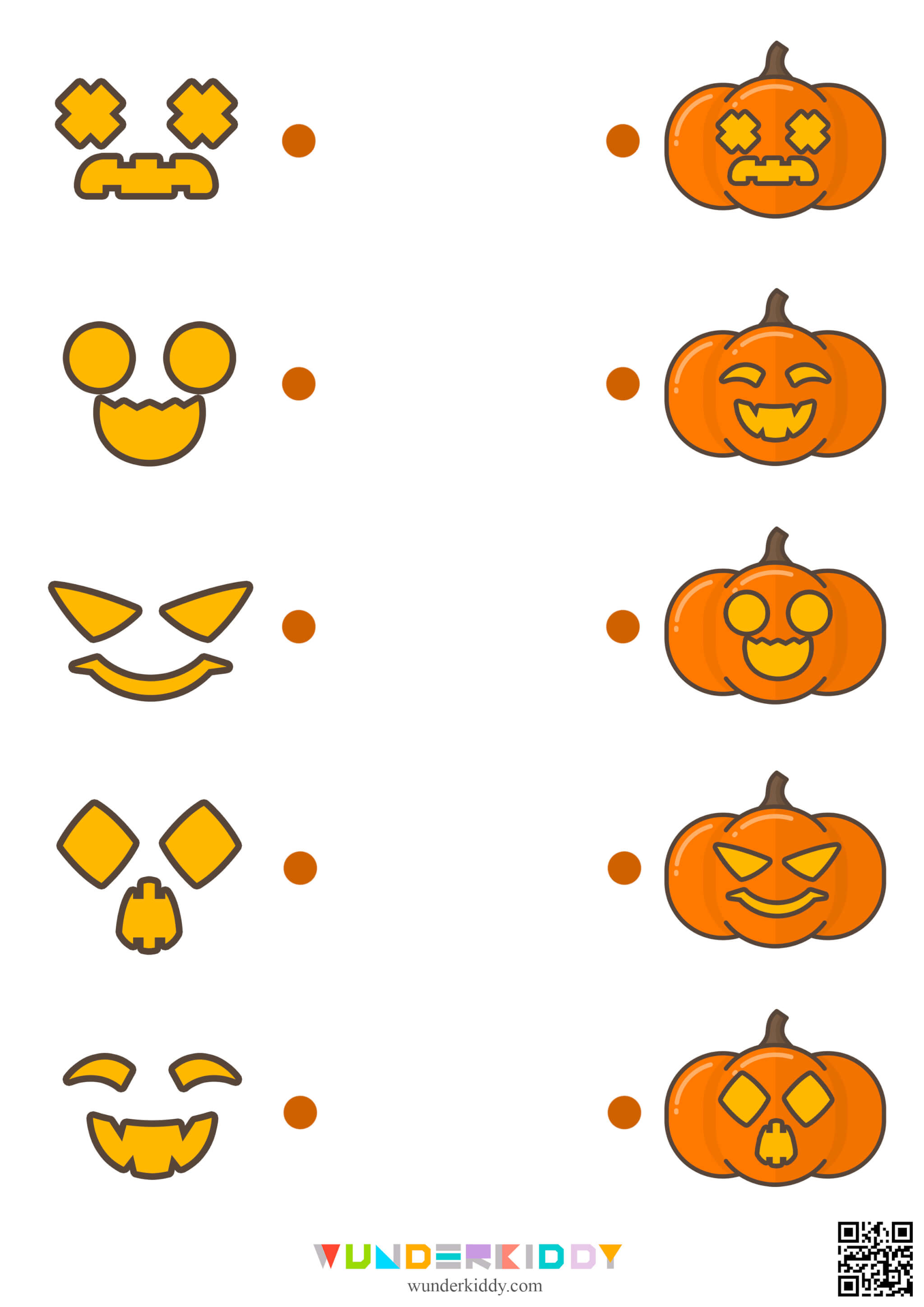 Jeu d'association d’Halloween – Émotions de citrouilles - Image 4