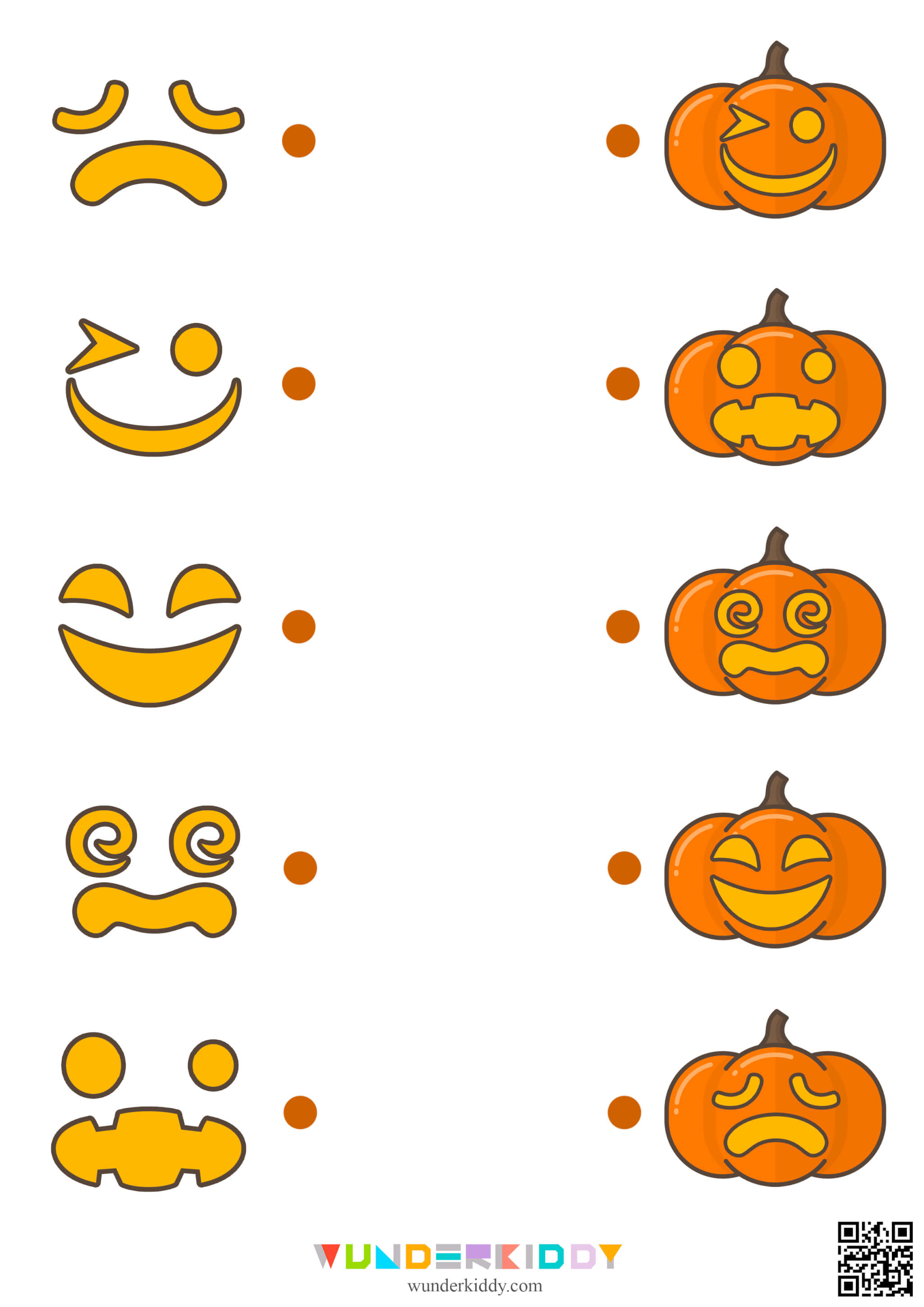 Jeu d'association d’Halloween – Émotions de citrouilles - Image 5
