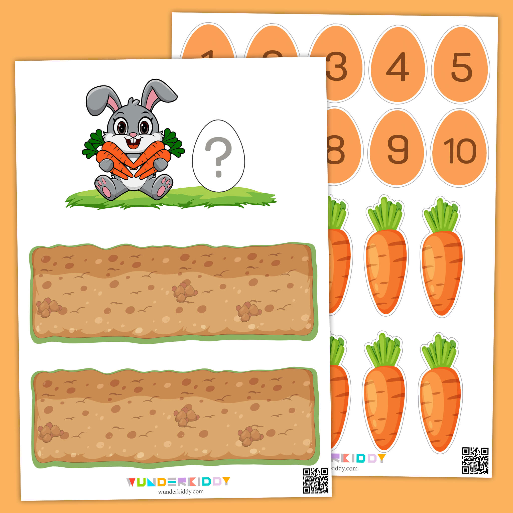 Contar zanahorias conejo